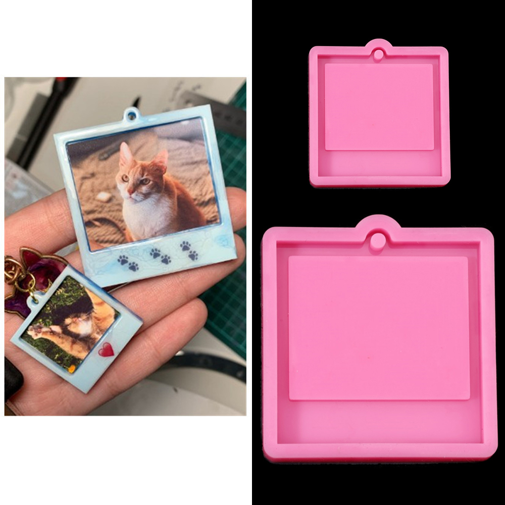 Soap Making Tray - フォトフレームエポキシ樹脂キーホルダー型猫犬タグペンダントシリコーン型 DIY 鋳造工芸品ジュエリーメイキングアクセサリー