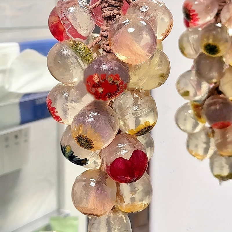 Soap Making Base - 丸いブドウの房の形をしたシリコンモールド、ロープ付きDIY手作り石鹸樹脂石膏キャンドルクラフトモールド、家の装飾品作成ツール