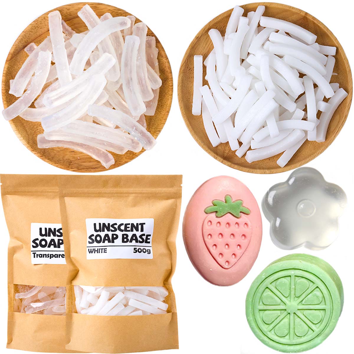 Soap Making Raw Material - 500 グラムグリセリン石鹸ベース DIY 手作りアロマソープクリアホワイト作成用品材料簡単に溶けるバスフォーミングバター用