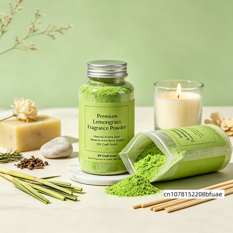 Soap Making Raw Material - プレミアムレモングラスフレグランスパウダー、石鹸作り用天然香料原料、DIYクラフト用香料、ホームフレグランス＆キャンドル用スパイス