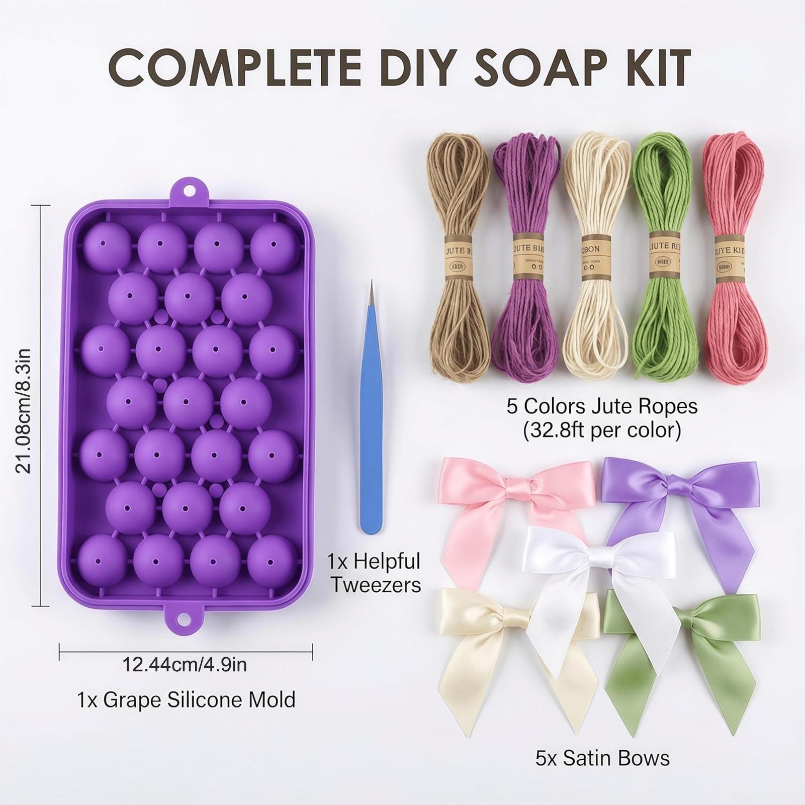DIY石鹸作りキット グレープソープモールド 簡単リリース  - Soap Making Kit For Beginners のレビューと価格