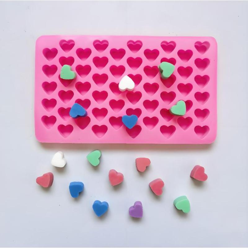 55グリッド ハート型シリコンケーキ型 BPAフリー 再利用 - Soap Making Tray のレビューと価格