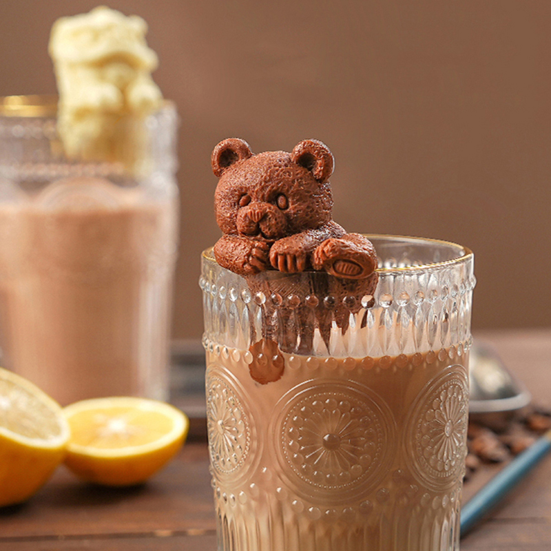 吊り下げ式シリコンモールド 可愛いライオン/クマ型製氷器 食 - Soap Making Jar のレビューと価格