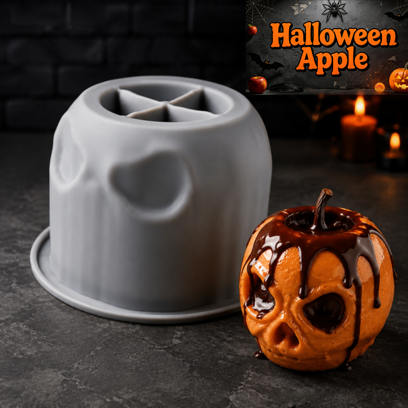 ハロウィンスカルアップルシリコンモールド、クリエイティブなデ - Soap Making Easy のレビューと価格