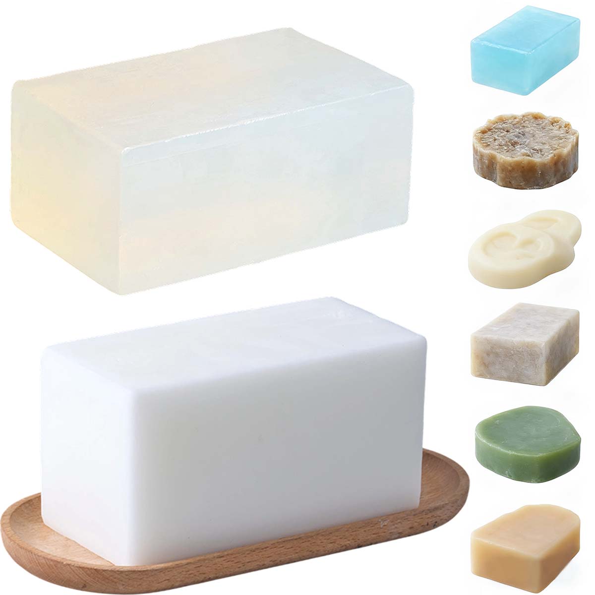 1000g クリアホワイトソープベース DIY 手作りアロマ - Soap Making Base のレビューと価格