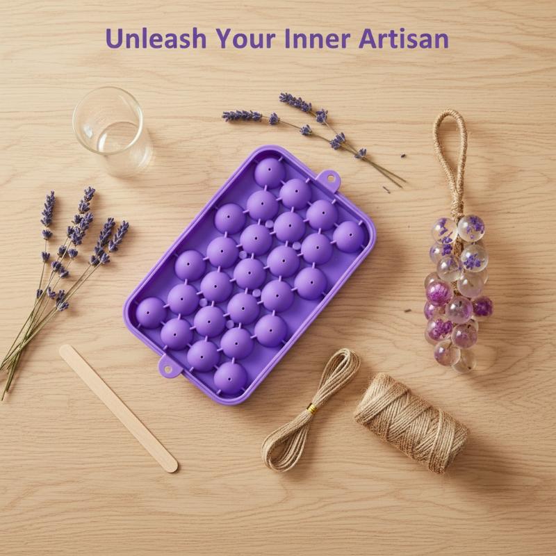 DIYシリコンソープキット、ブドウ型の精巧な型付き、自家製バ - Soap Making Base のレビューと価格