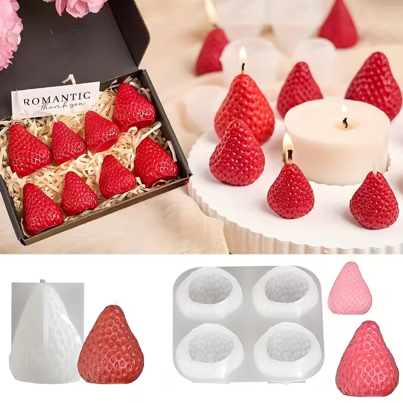 イチゴシリコンキャンドルモールド DIY アロマセラピー石鹸 - Soap Making Tray のレビューと価格