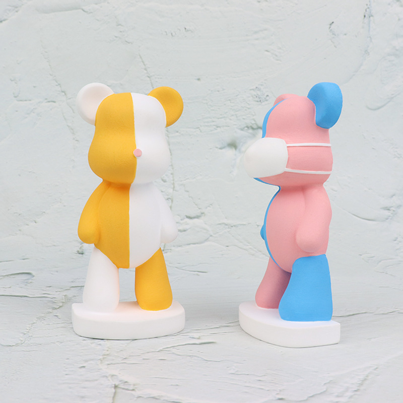 3D漫画クマシリコンキャンドル型、かわいいマスクベア、石鹸、 - Soap Making Kit For Beginners のレビューと価格