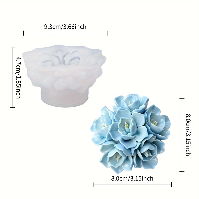 1つのアジサイの花型シリコンモールド、キャンドル、石鹸、樹脂 - Soap Making Tray のレビューと価格