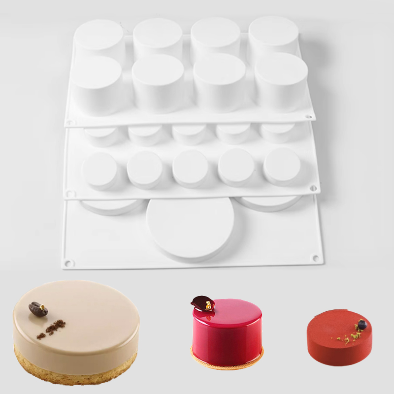 円筒形フレンチムースケーキ型シリコーンチョコレート型食品グレ - Soap Making Tray のレビューと価格
