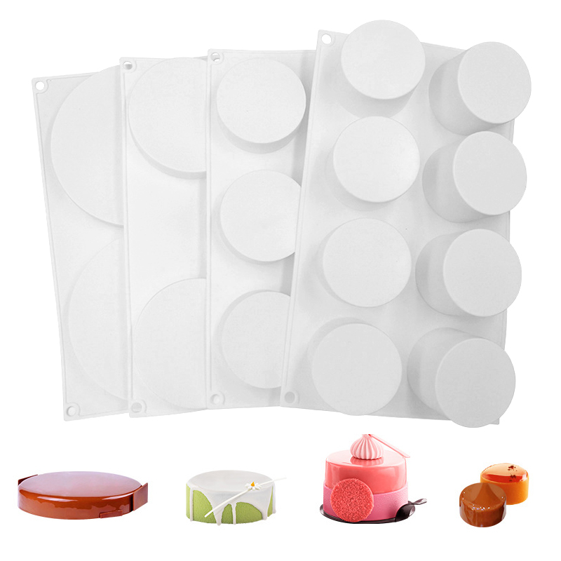 円筒形フレンチムースケーキ型シリコーンチョコレート型食品グレ - Soap Making Tray のレビューと価格