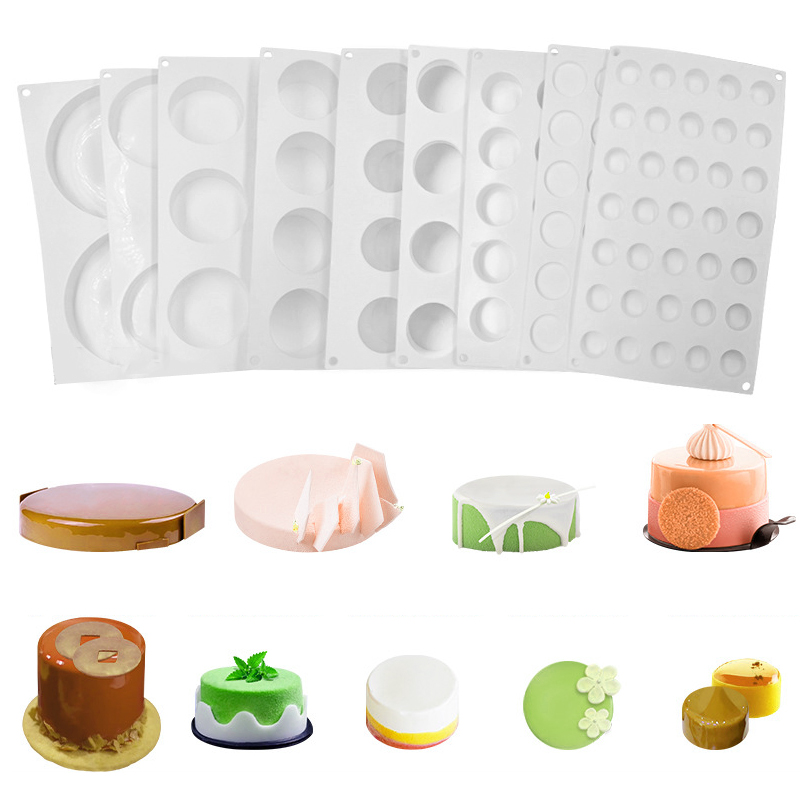 円筒形フレンチムースケーキ型シリコーンチョコレート型食品グレ - Soap Making Tray のレビューと価格