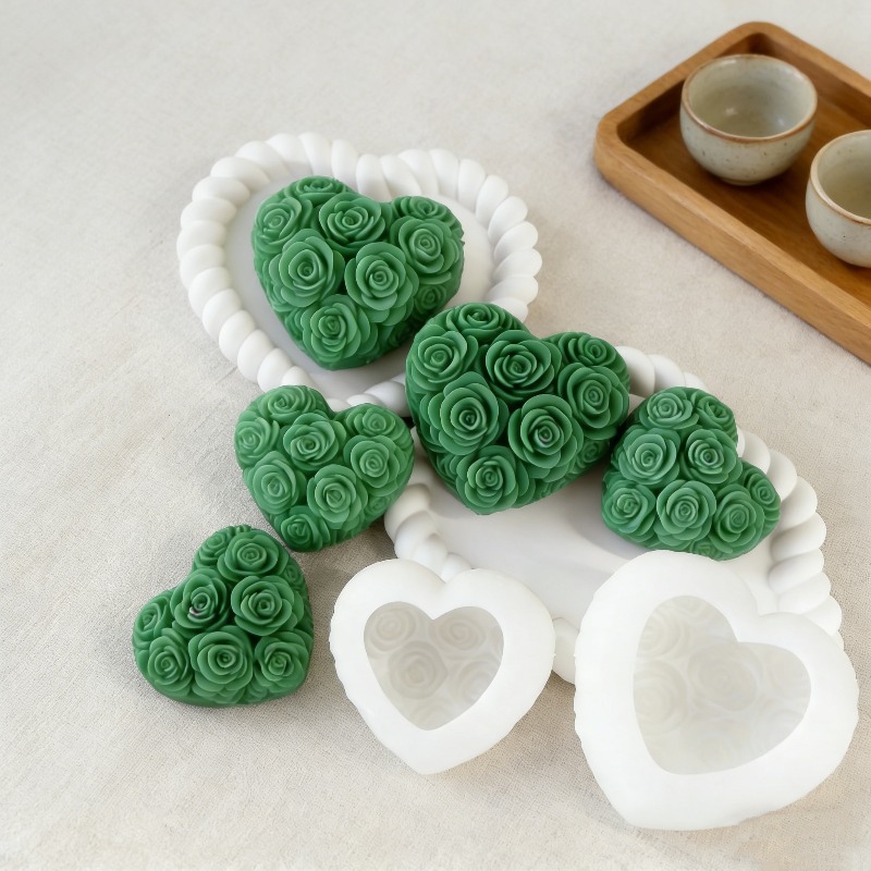 DIY ラブローズフラワー バレンタインデー キャンドル型  - Soap Making Raw Material のレビューと価格