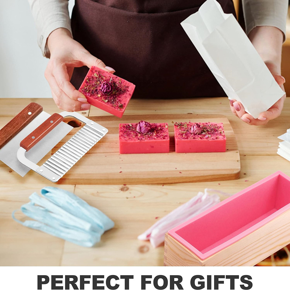 1.2Lシリコンソープモールドキット 42オンス木製シリコン - Soap Making Kit For Beginners のレビューと価格