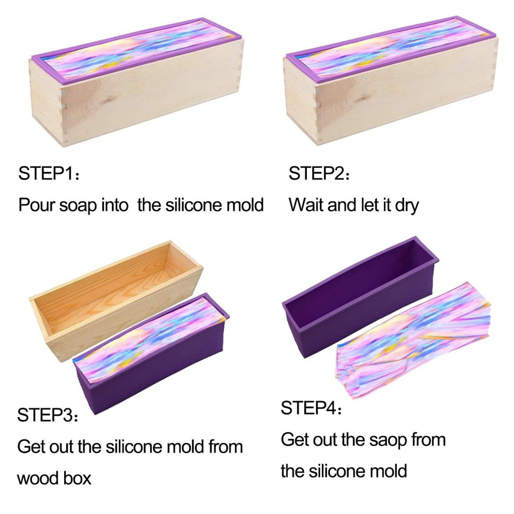 1.2Lシリコンソープモールドキット 42オンス木製シリコン - Soap Making Kit For Beginners のレビューと価格