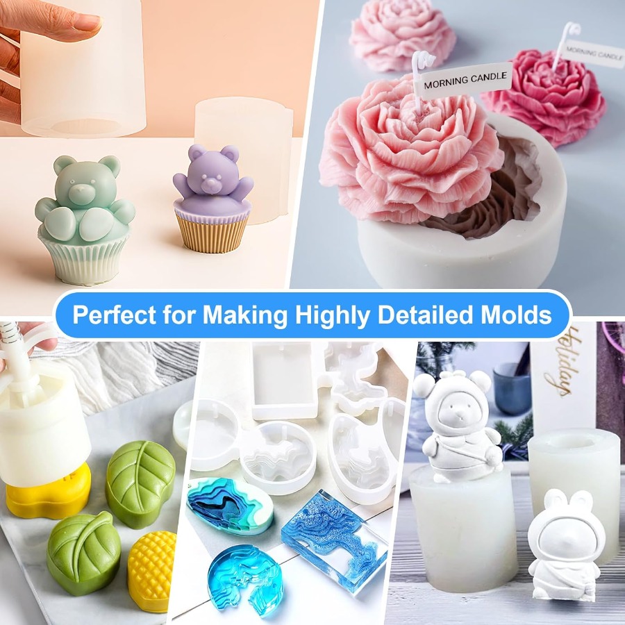 シリコンモールド作成キット、38.8オンス 15A弾性液体シ - Soap Making Kit For Beginners のレビューと価格